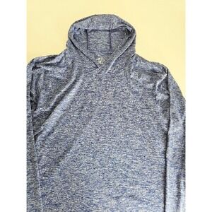 Nike Dri Fit Heathered Blue Athletic Hoodie Top Women's 3X Long Sleeve Pullover